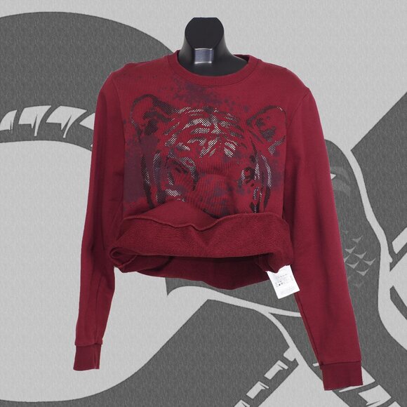 Versace Jeans Crewneck Sweatshirt Authentic Tiger Graphic Men's Medium Red - Picture 5 of 8